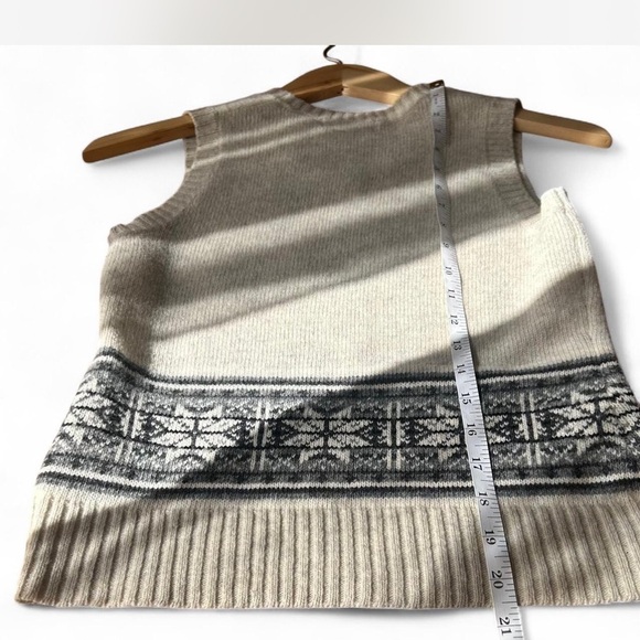 Tan |Esprit| Lambswool Blend Sleeveless Knit Vest Black Nordstrik Detail Size XS - Picture 6 of 7